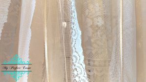 Vintage Lace backdrop wedding hire Ballarat